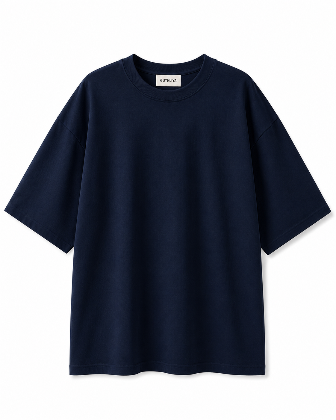 Guthliya Minimal Oversized Navy blue Premium T-Shirt – No Print. Just Fit.